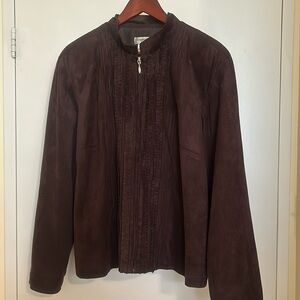 Women’s Brown Microsuede Jacket